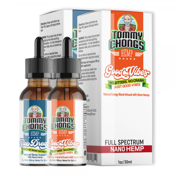 Good Vibes Nano Hemp Energy Tincture + Nice Dreams Nano Hemp Sleep Tincture 2-Pack